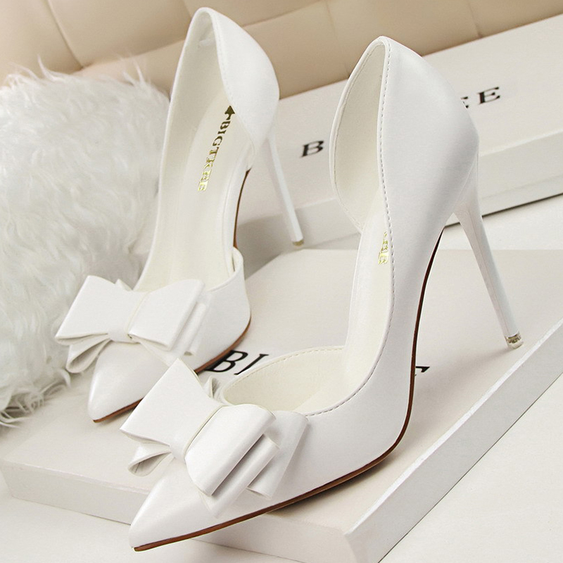 Shoe Tree - รองเท้าส้นสูง BIGTREE แบบผูกโบว์ ส้นเข็ม 10.5 ซม.