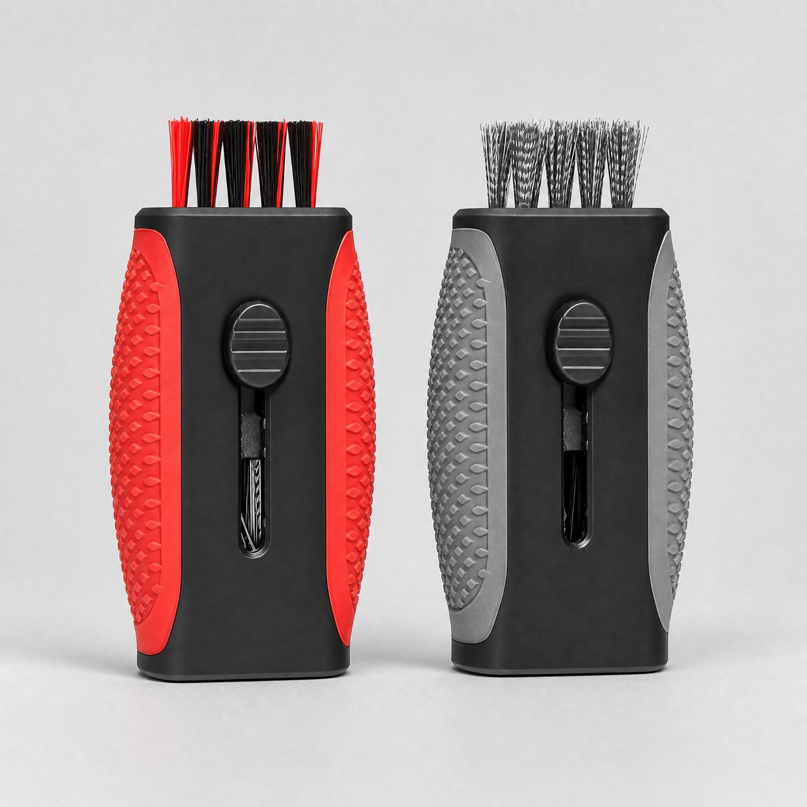 Shoe Brush - แปรงทำความสะอาดไม้กอล์ฟน้ำหนักเบา สำหรับทำความสะอาดลูกกอล์ฟ รองเท้า และหน้าไม้กอล์ฟ ดีไซน์แบบยืดหดได้ สำหรับใส่ในกระเป๋ากอล์ฟ