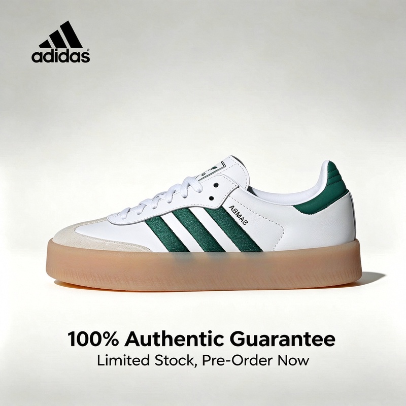 Adidas Shoes Samba - รองเท้าผ้าใบแพลตฟอร์มทรงเตี้ยแบบยูนิเซ็กซ์ของอาดิดาส รุ่น SAMBAE W รองเท้าลำลองสำหรับใส่เล่นกีฬา รหัสสินค้า