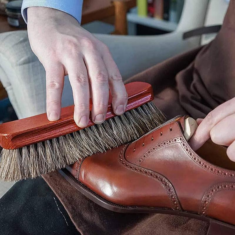 ชุดแปรงทำความสะอาดรองเท้าขนหาง - Leather Shoe Polish บทวิจารณ์และราคา