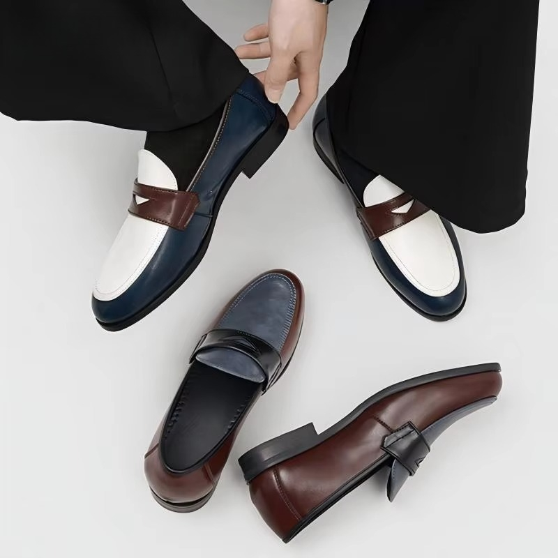 รองเท้าโลฟเฟอร์แบบสวม สีทูโทน  - Leather Shoe Polish บทวิจารณ์และราคา