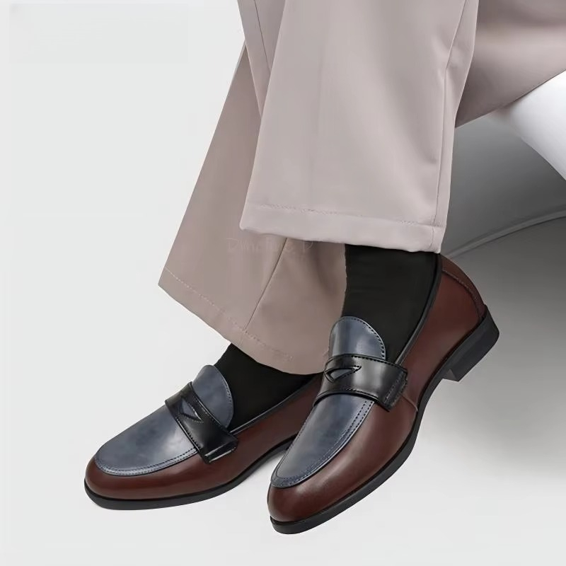 รองเท้าโลฟเฟอร์แบบสวม สีทูโทน  - Leather Shoe Polish บทวิจารณ์และราคา