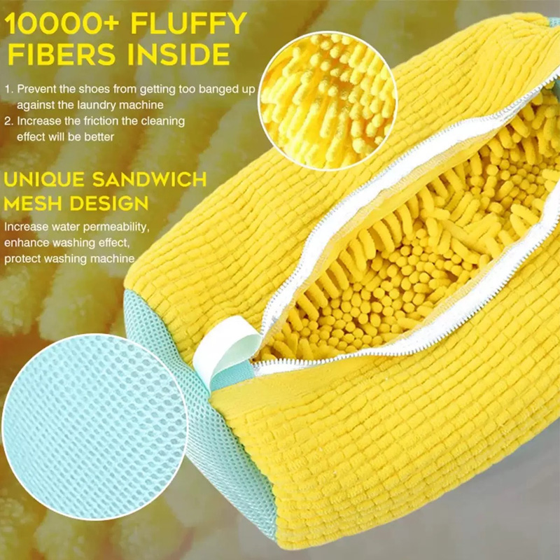 ถุงซักรองเท้า YM 1/2/4 ชิ้น ถุ - Shoe Cleaning Brush บทวิจารณ์และราคา